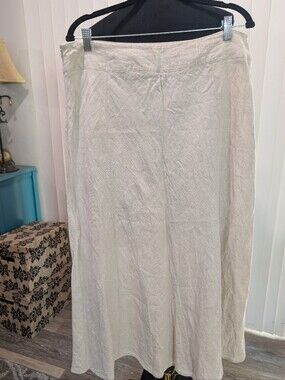 Charter Club Tan Linen Long Skirt
